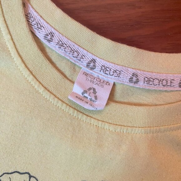 Yellow Boho Crop Top size Large - Picture 5 of 7